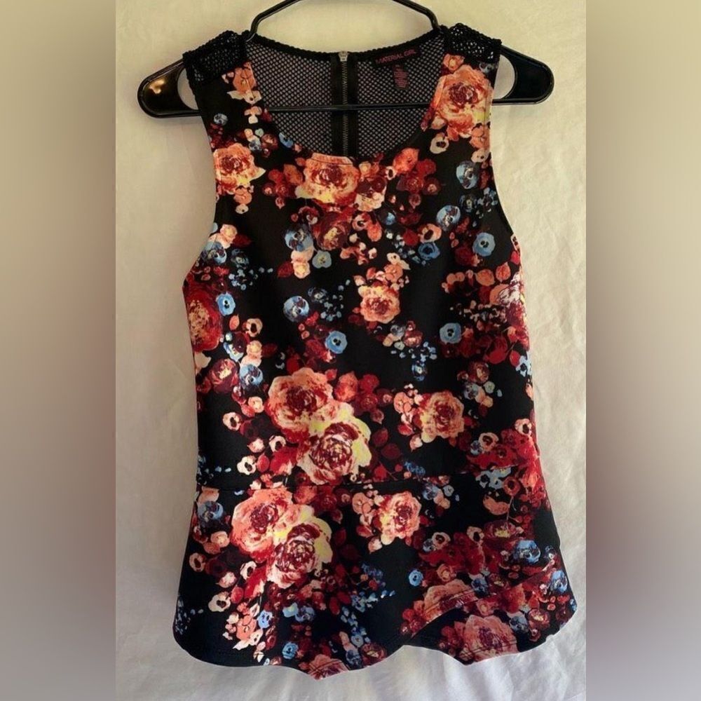 Women’s floral material girl shirt